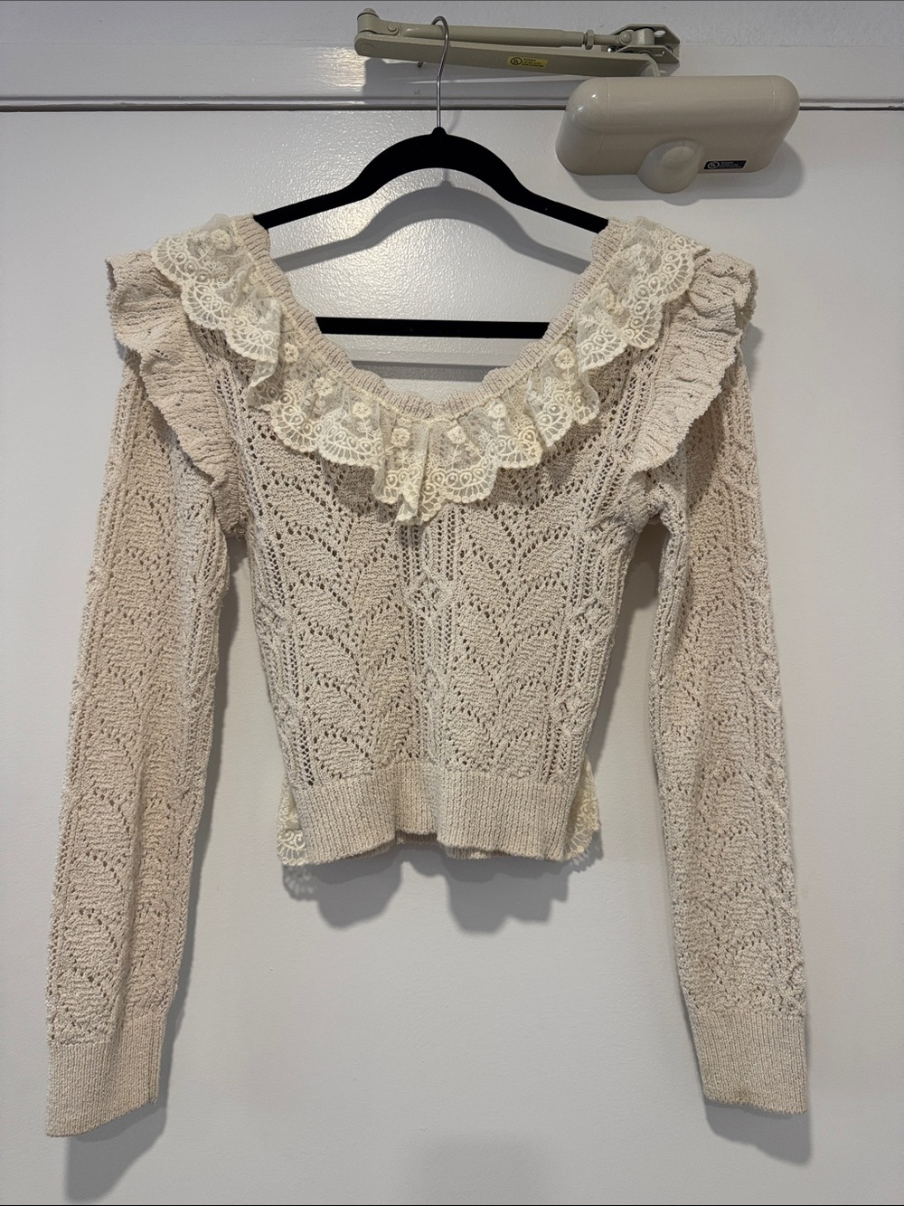 Zara Ruffle Knit Sweater - Picture 2 of 6